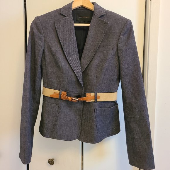 Bcbg denim belted blazer - Picture 1 of 10
